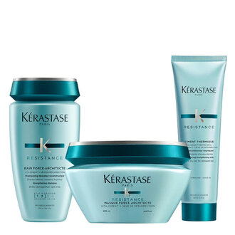 Kérastase Paris Resistance Force Architecte Repair Trio For Thick Hair (250ml/8.5oz, 200ml/6.8oz, 150ml/5.1oz)
