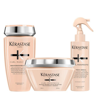 Kérastase Paris Trio cheveux frisés Curl Manifesto (250ml/8.5oz, 200ml/6.8oz, 190ml/6.4oz)