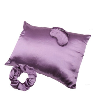 Aria Beauty Trio de nuit en satin "Satin Sleep Set" - Lavande