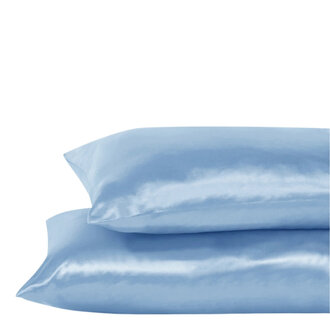 Taie d'oreiller en satin Standard/Queen - Sky Blue