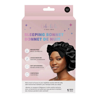 Aria Beauty Bonnet de nuit "Sleeping Bonnet" - Noir