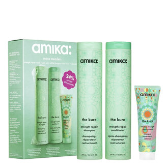 Amika: Trio réparateur "Mane Menders" (2x275ml/9.2oz, 60ml/2.0oz)