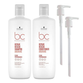 Schwarzkopf  Bonacure Repair Rescue Bundle + 2 Pumps (2x1000ml/33.8oz)