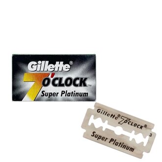 7 O'Clock Super Platinum Double Edge Razor Blades (5 Blades)