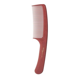 Hercules Sägemann Peigne à manche antistatique avec dents larges Carbon 11 (225mm/8.85") - Rouge