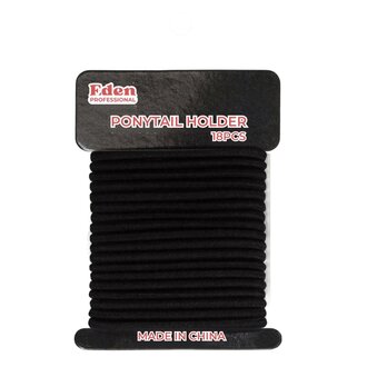 Eden Hair Accessories Élastiques pour cheveux - Noir (Paquet de 18)
