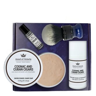 Henri et Victoria Ensemble de rasage "Shaving Kit" - Cognac & Cuban Cigars