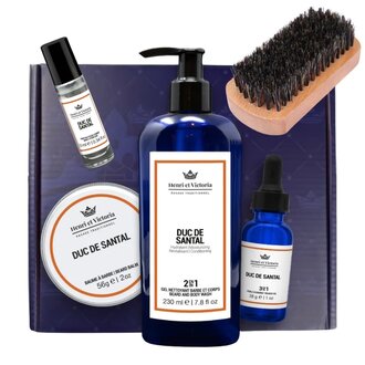 Henri et Victoria Ensemble de soins de la barbe "Deluxe Beard Care Kit" - Duc de Santal