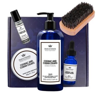 Henri et Victoria Ensemble de soins de la barbe "Deluxe Beard Care Kit" - Cognac & Cuban Cigars