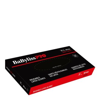 BaByliss PRO Gants de latex réutilisables - Noir (Boite de 10)