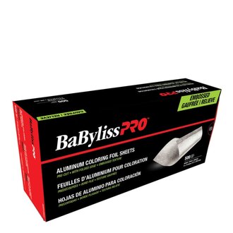 BaByliss PRO Feuilles d'aluminium pour coloration prédécoupées - 500 feuilles gaufrées (127mm/5" x 178mm/7") - Épais