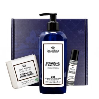 Henri et Victoria Ensemble de soins pour la douche "Shower Kit" - Cognac & Cuban Cigars