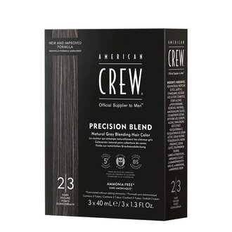American Crew Coloration professionnelle "Precision Blend" (3x 40ml/1.35oz) 2-3 - Foncé