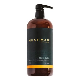 Must Man Professional Triple Duty Energizing Wash for Hair, Beard and Body