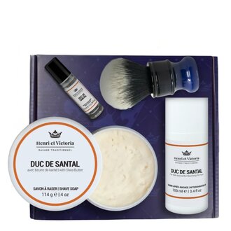 Henri et Victoria Ensemble de rasage "Shaving Kit" - Duc de Santal