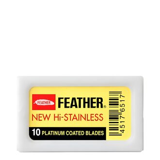 Feather Lames de rasoir à double tranchant "New Hi-Stainless" (10 unités)
