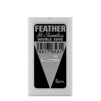 Feather Lames de rasoir à double tranchant "Hi Stainless" (5 lames)