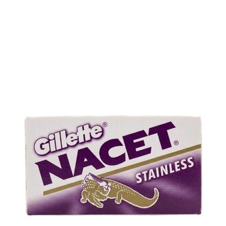 Lames de rasoir à double tranchant "Nacet Stainless" (5 lames)