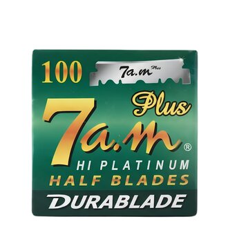 7a.m Plus Demi-lames de rasoir pour shavette "Hi Platinum Durablade" (100 lames)
