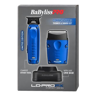 BaByliss PRO Limited Edition LO-PROFX Compact Series Trimmer & Single-Foil Shaver Duo - Blue