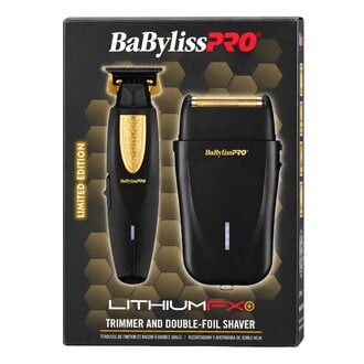BaByliss PRO Duo tondeuse de finition et rasoir à double grille LithiumFX+ Édition Limité - Noir or