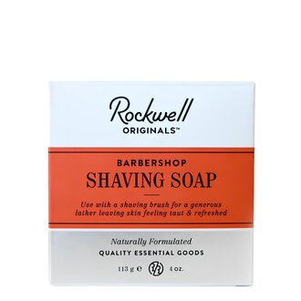 Rockwell Razors Savon à raser dans un bol en bois noir "Barbershop Scent" (113g/4.0oz)