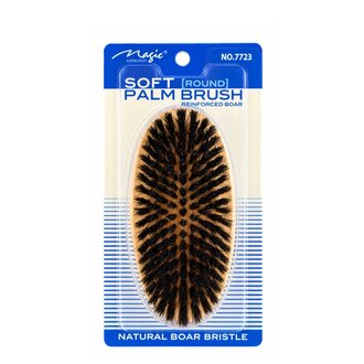Brosse de paume ronde douce en poils de sanglier naturels #7723 (120mm/4.72")
