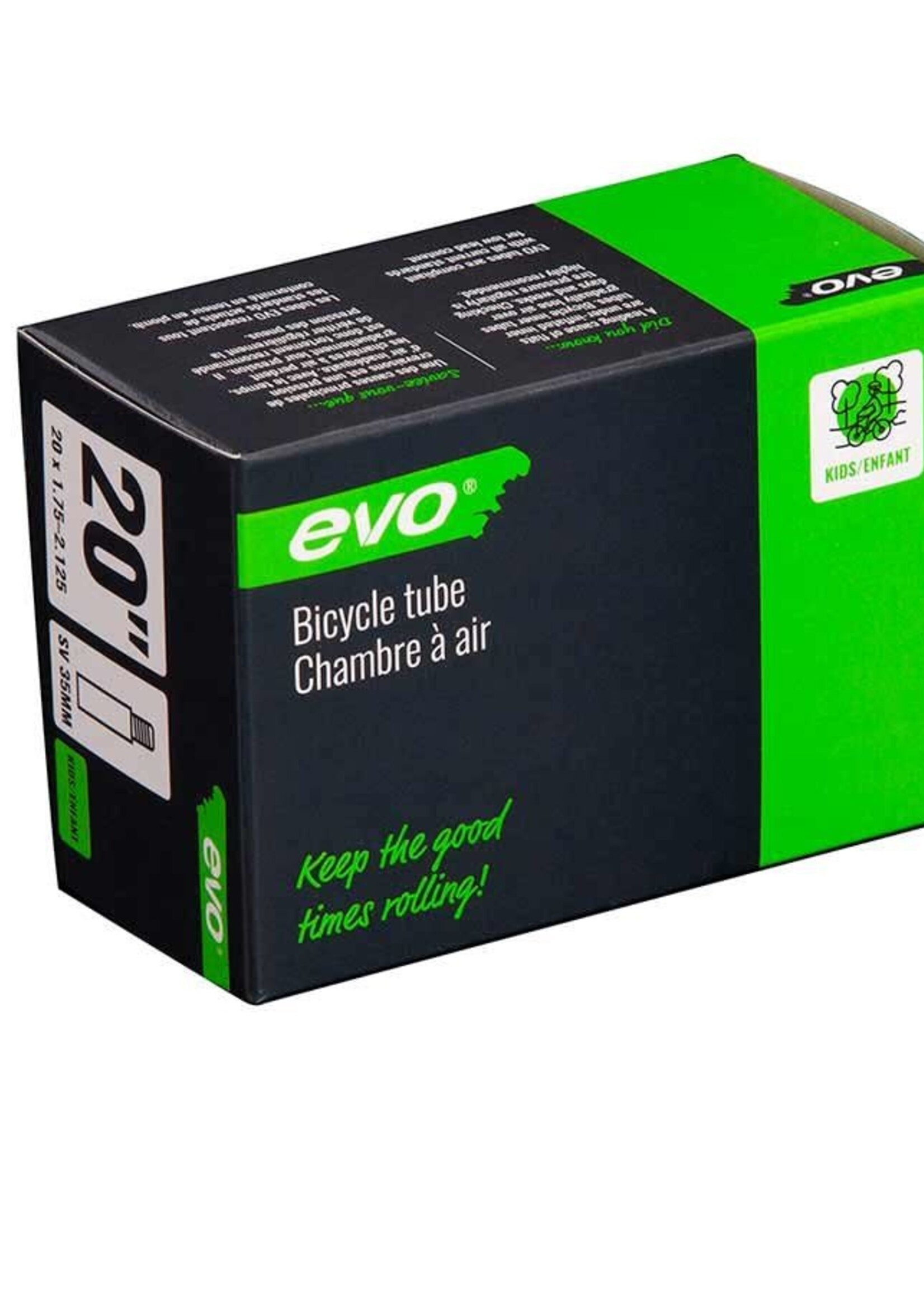EVO EVO, SV, Chambre a air, Schrader, Longueur: 35mm, 20'', 1.75-2.125