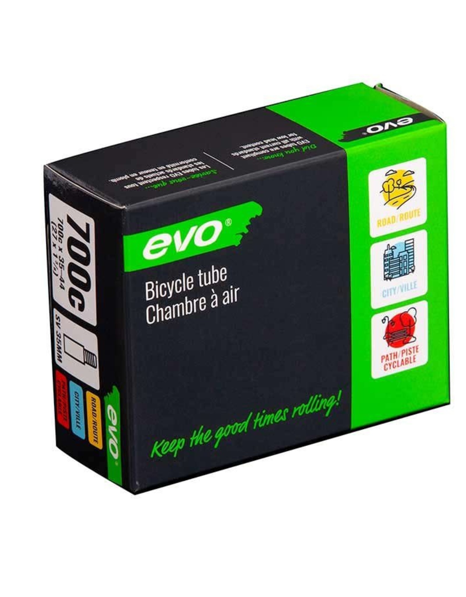 EVO EVO, SV, Chambre a air, Schrader, Longueur: 35mm, 700C, 35-44C