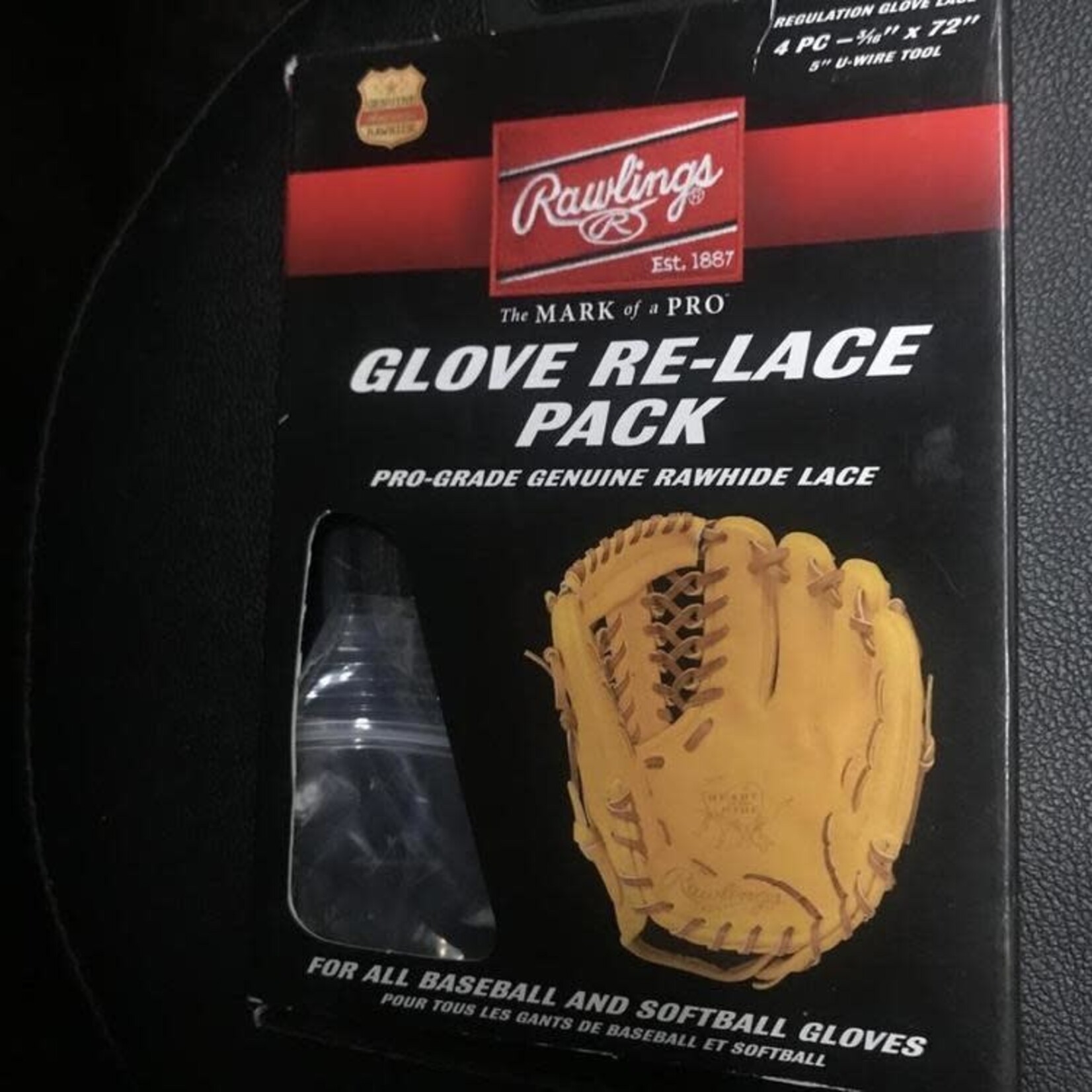 Rawlings RAWLINGS GLOVE RE-LACE PACK (BLK)