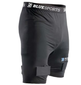 BLUE SPORTS COMPRESSION SHORT WITH CUP SENIOR (S)