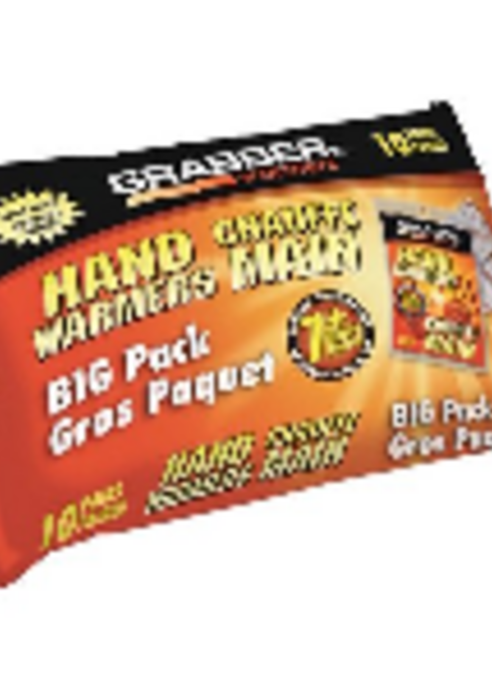 RÉCHAUFFEURS DE MAINS GRABBER (PAQUET DE 10)