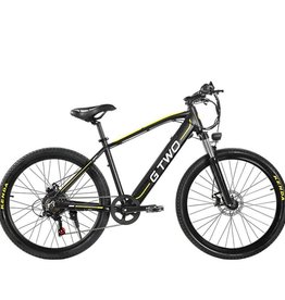 G Two Vélo Électrique G Two De Ville  Homme Noir/jaune 700c pouces(48V-350W)