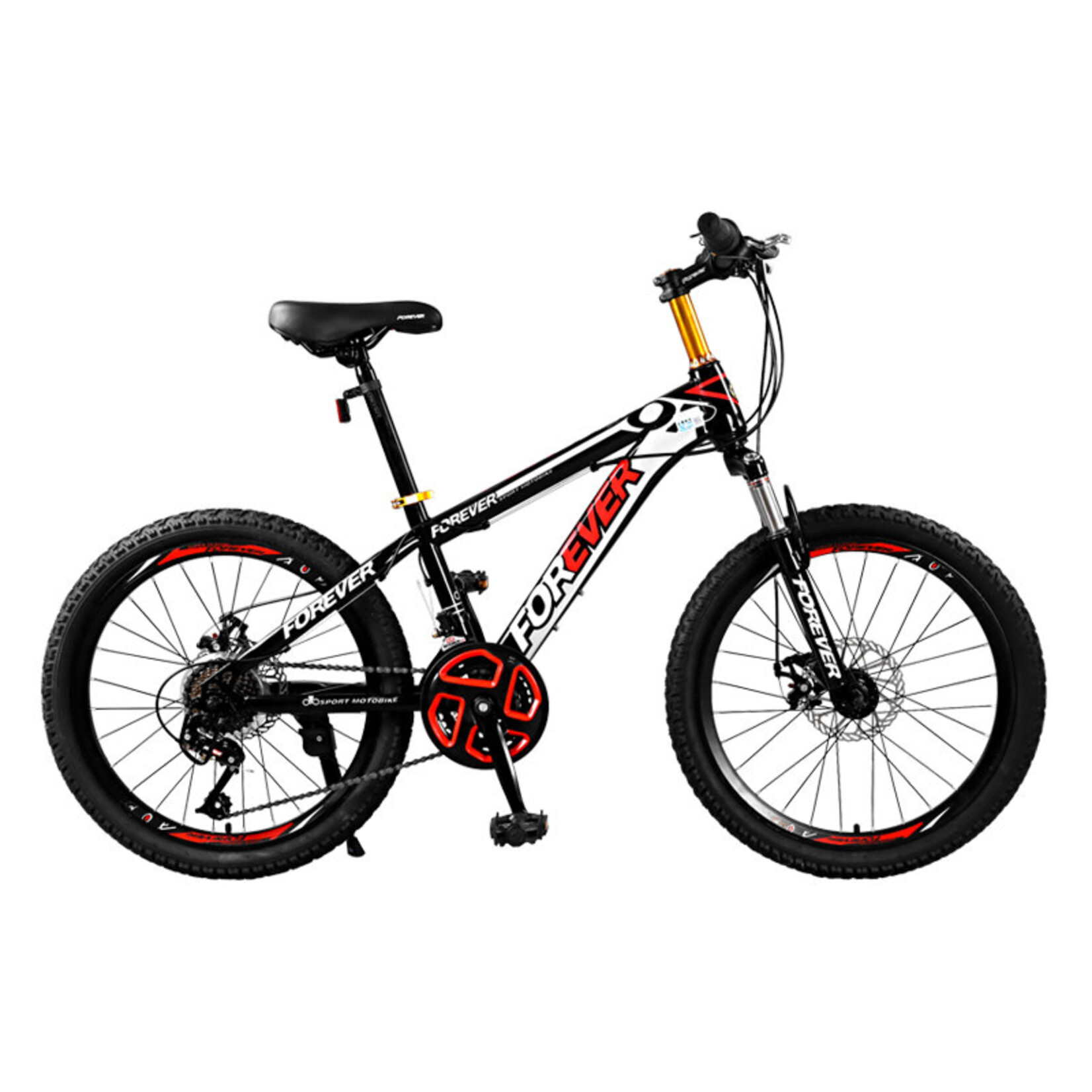 Forever P7-1  -22 ''   24 Vitesse Fer  Noir/ Rouge