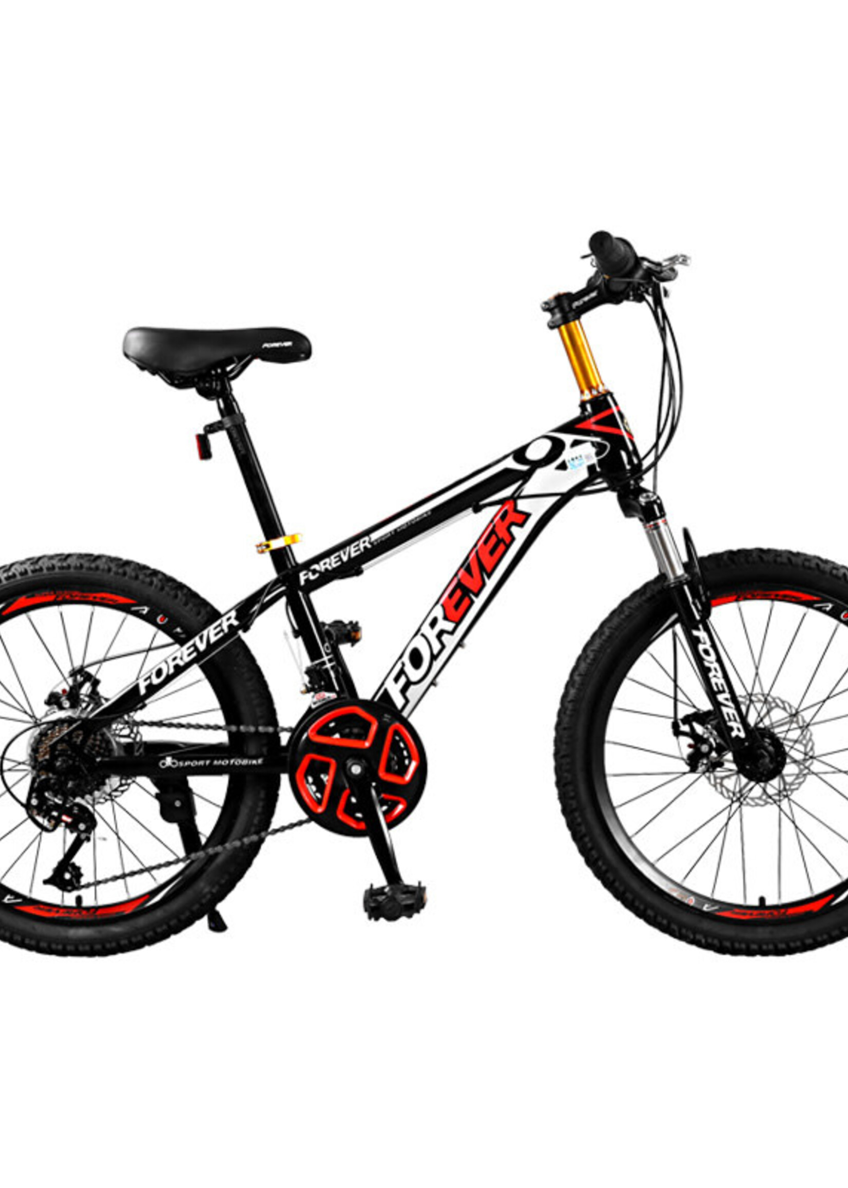 Forever P7-1  -22 ''   24 Vitesse Fer  Noir/ Rouge
