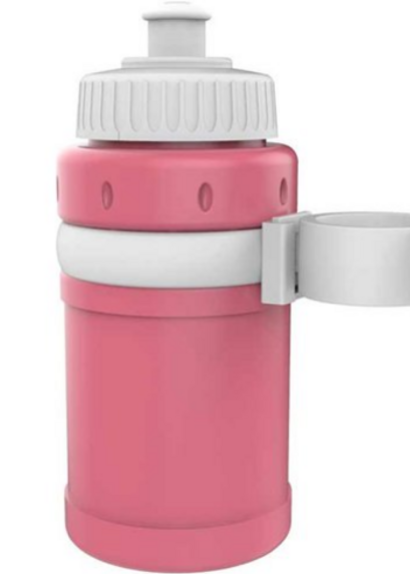 EVO EVO, Kidster Bottle combo, Ensemble bidon et portebidon, Rose/Blanc