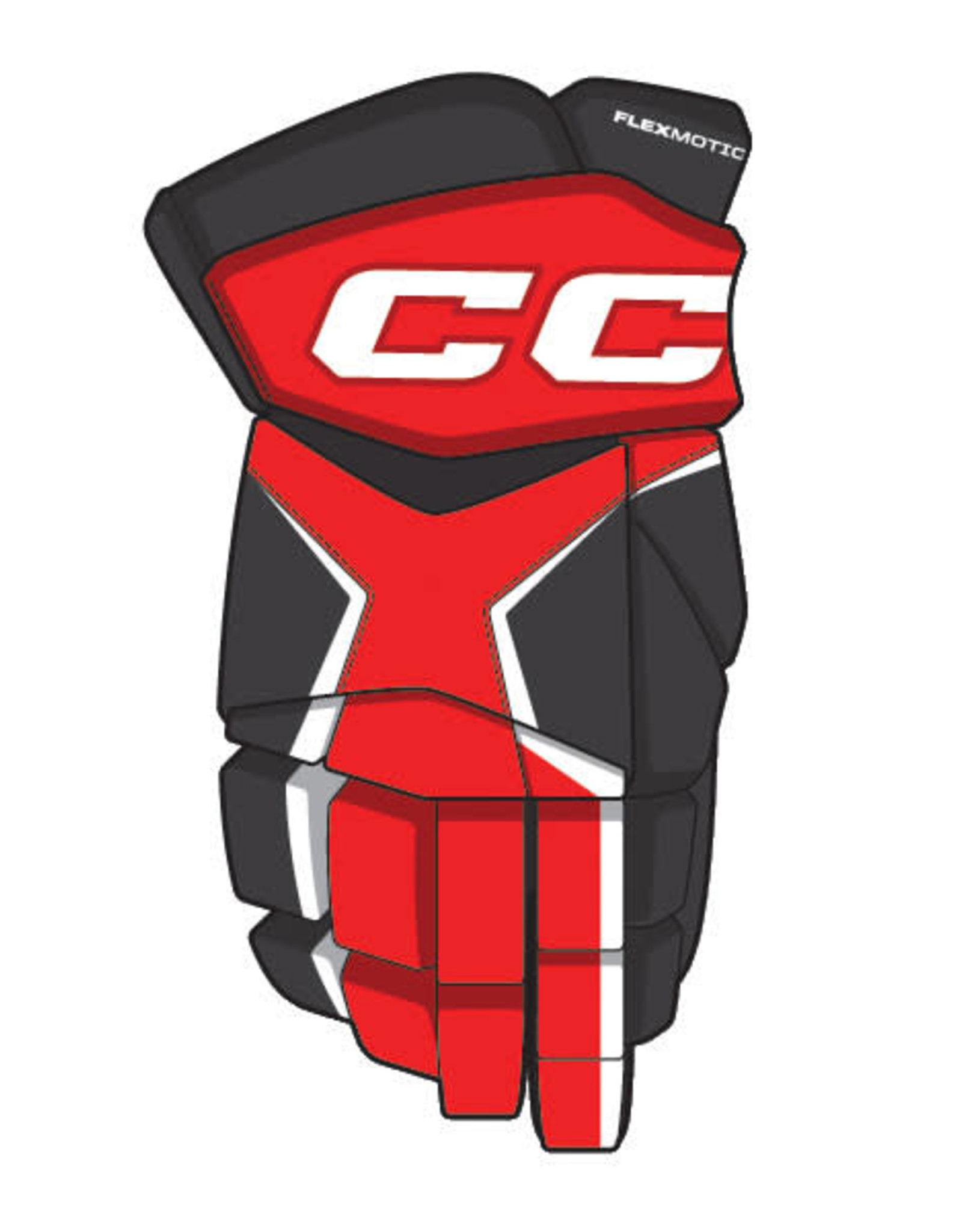 CCM Hockey HGAS580 SR CCM TAC Gloves Black/Red/White 13