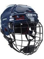 CCM Hockey HT70C JR CCM TAC Combo Helmet Navy OSFA