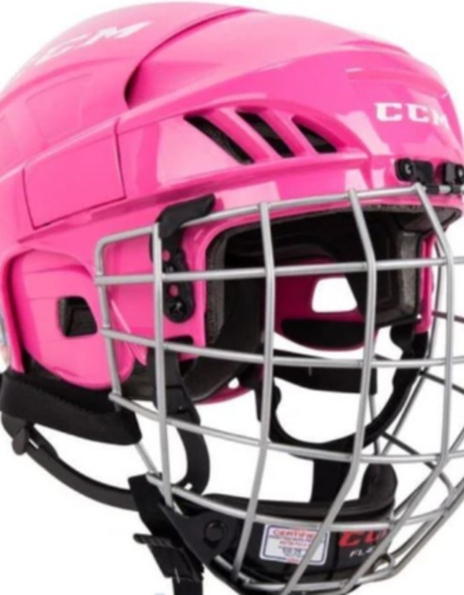 CCM Hockey HT70C JR CCM TAC Combo Helmet Pink OSFA
