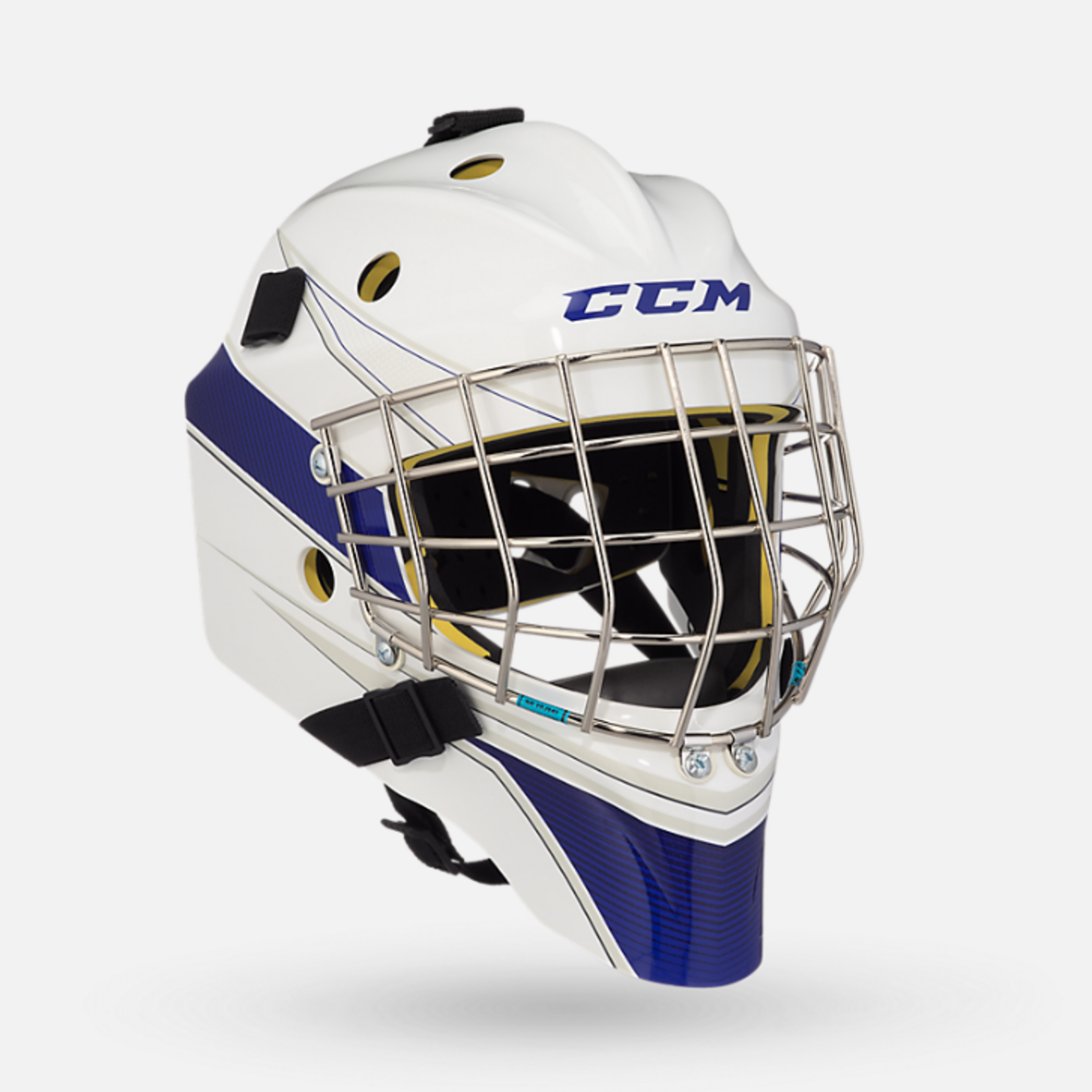 CCM Hockey GFA1.5DEC SR CCM GOAL MASK FACEMASK White/Royal OSFA.