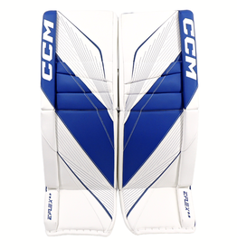 CCM Hockey EFLEX 6.5 CCM Goalie Pads White/Blue 34+1