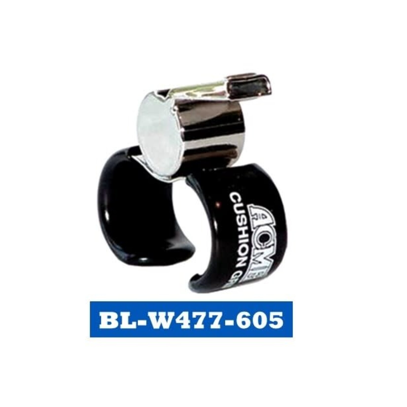 BLUE SPORTS SMALL ADJUSTABLE FINGERGRIP BRASS WHISTLE