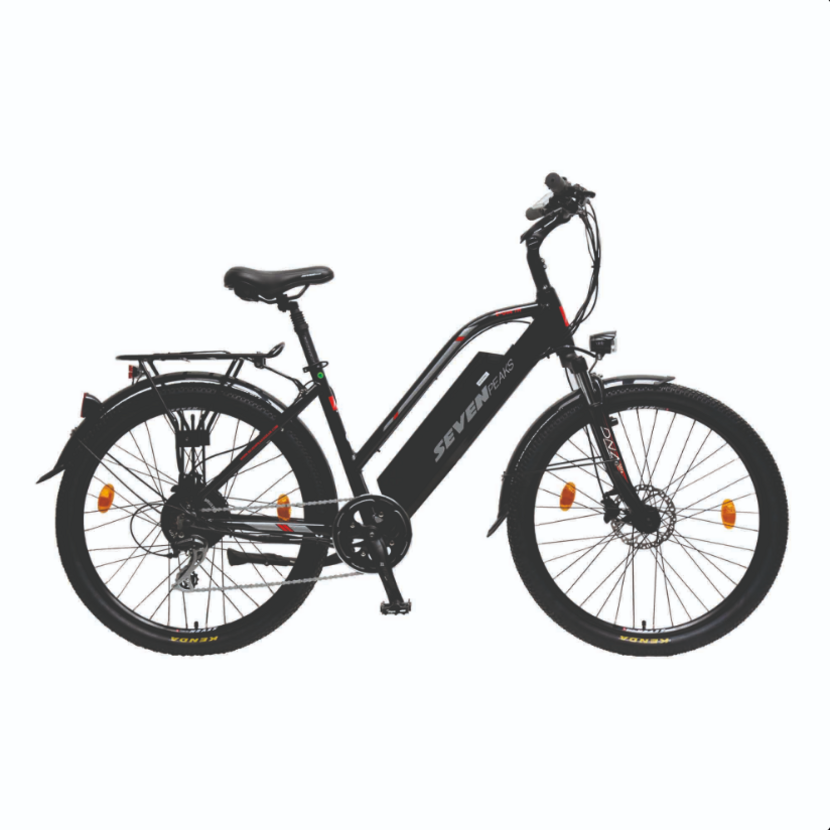SEVEN PEAKS E-One 7H Cross Blk/Red/Grey 19'' 500w 14.5ah Kenda 700