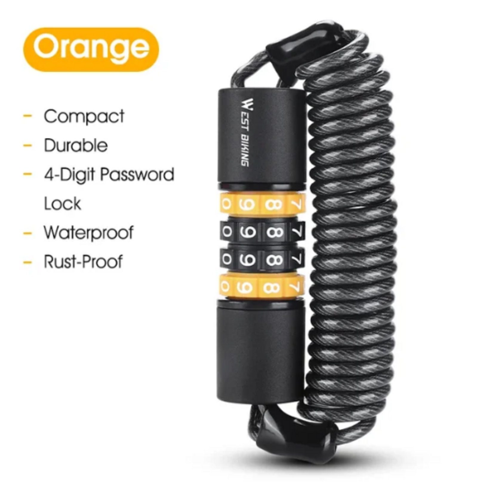 Cadenas Vélo Code 4 Chiffres Personnalisé