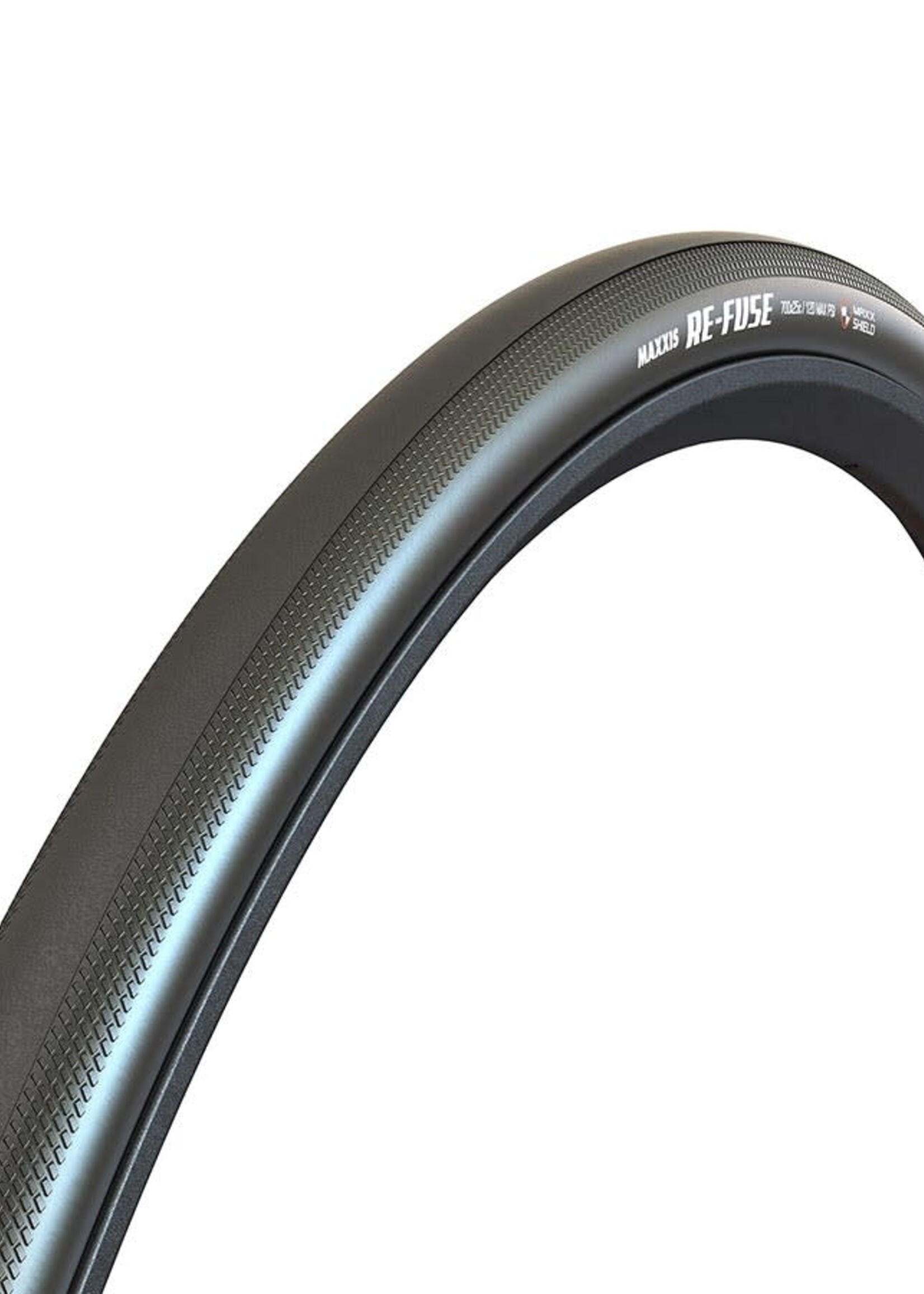 Maxxis, Re-Fuse, Pneu de route, 700x25C, Pliable, Tringle, Single, MaxxShield, 60TPI, Noir
