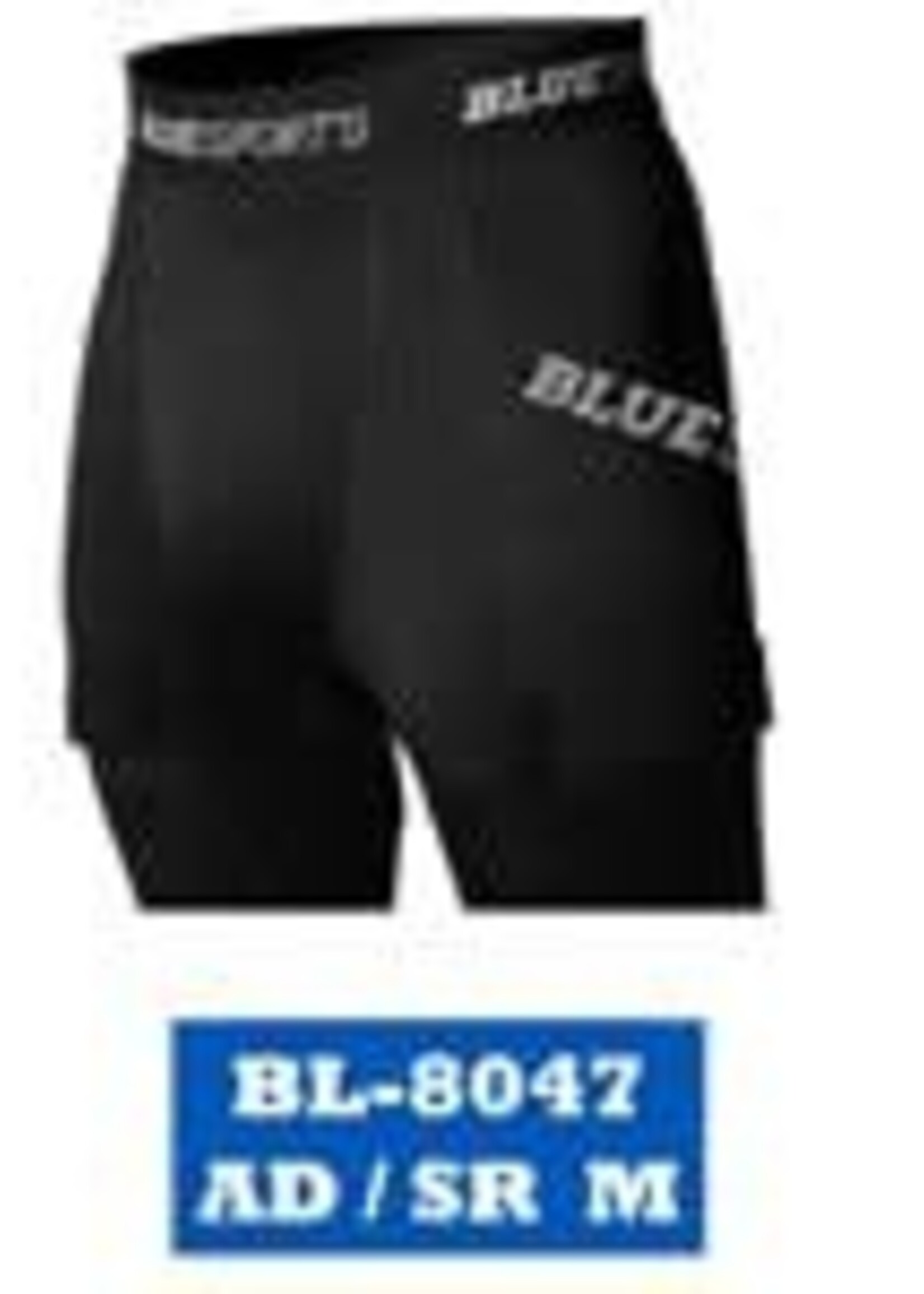 BLUE SPORTS FITTED SHORT WITH CUP SENIOR MEDIUM