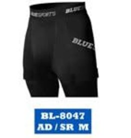 BLUE SPORTS FITTED SHORT WITH CUP SENIOR MEDIUM