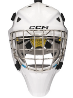CCM Hockey Axis F5 Goalie Mask - Size: OSFA Blanc Senior