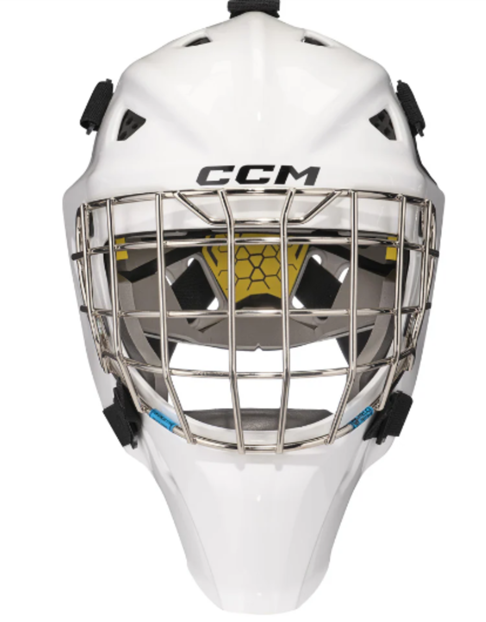 CCM Hockey Axis F5 Goalie Mask - Size: OSFA Blanc Senior