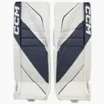 CCM Hockey Eflex 6.5 Jambières Gardien Bleu Marin/Blanc Junior 30+1